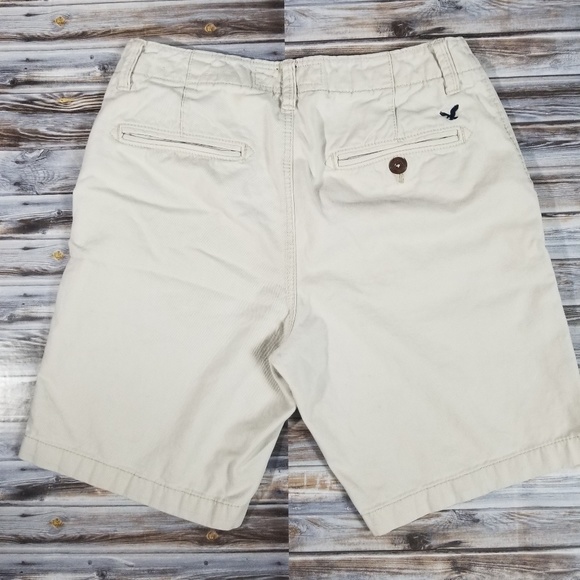American Eagle Mens 30W Light Khaki Shorts G32 - Picture 3 of 6